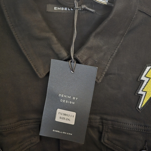 Embellish Devin Denim Jacket with Colorful Patches - Picture 6 of 7